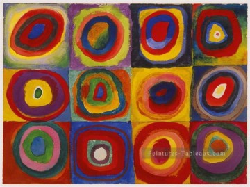 Wassily Kandinsky œuvres - Carrés avec des cercles concentriques Wassily Kandinsky
